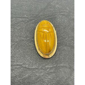 Vintage Catamore Estate Brooch Pin Oval Shaped Tigers Eye Cabochon